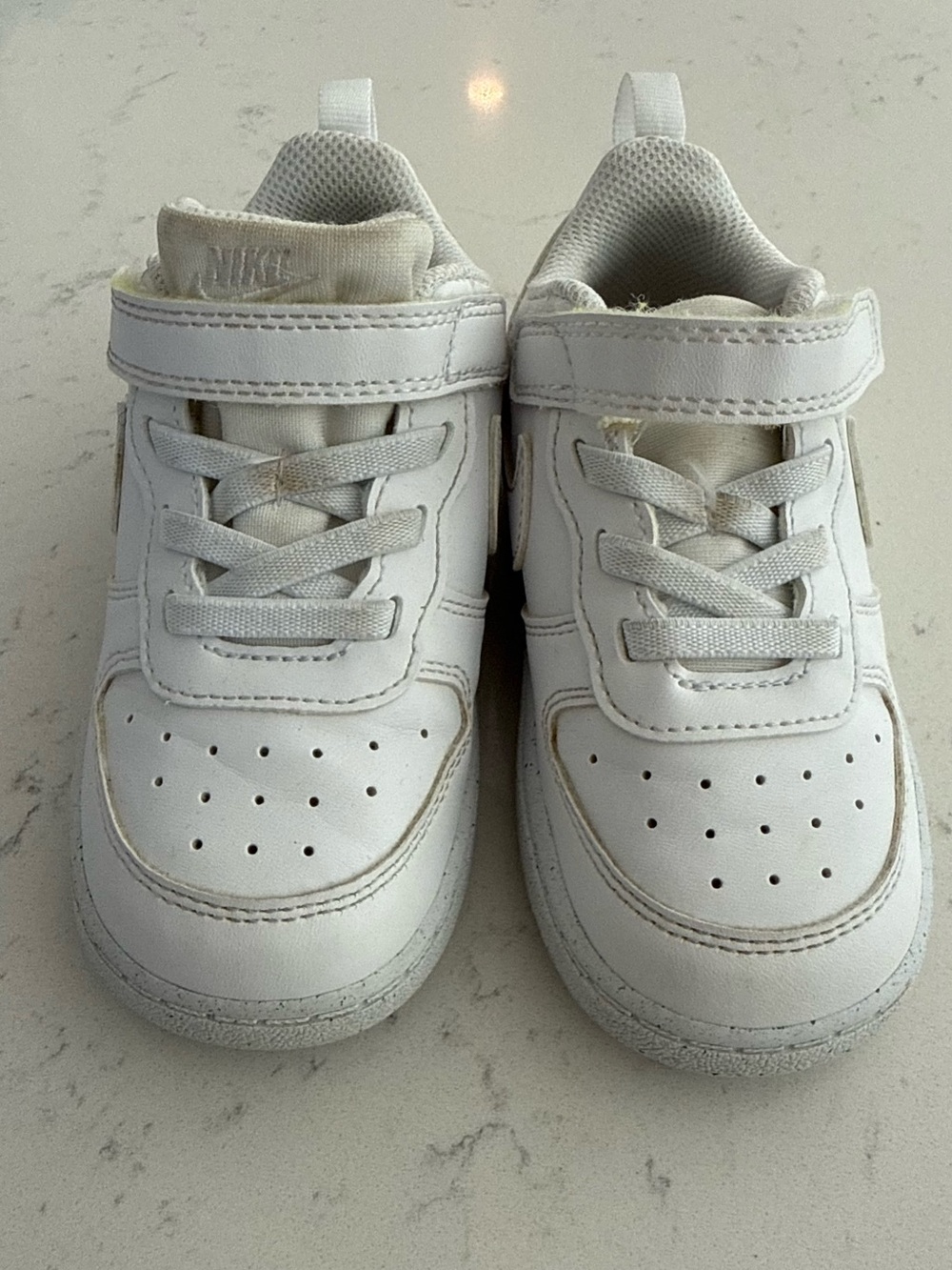 Nike Kids White Velcro & Lace Sneakers